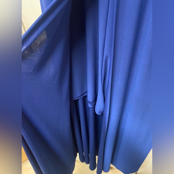 Find Me Plus Romper Dress Royal Blue Short Sleeve V Neck Elegant Size 1X - Picture 5 of 12